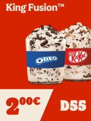 Burger King helado King Fusion por 2€