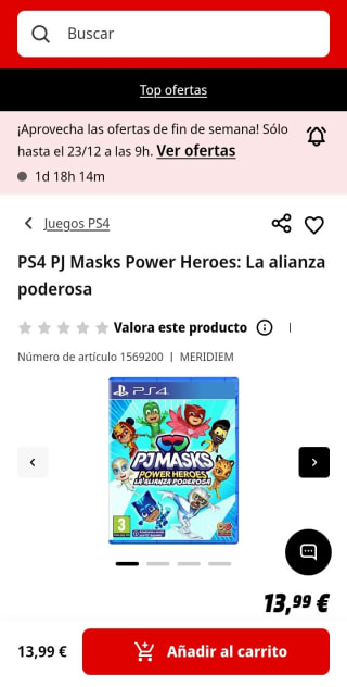 PJ Masks Power Heroes: La Alianza Poderosa PS4 por 13,99€.
