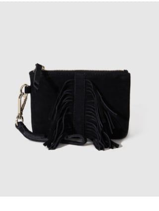 Monedero en Negro con Flecos por 9.99€