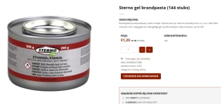 Prijsfout ! Sterno Gel Brandpasta (144 Stuks) voor €1,45 bij Dhwnonfood