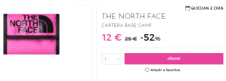 Cartera The North Face Base Camp por 12€