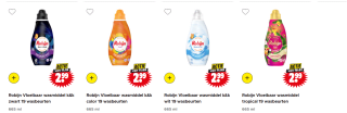 Alle varianten Robijn 19 wasbeurten voor €2,99 bij Dirk