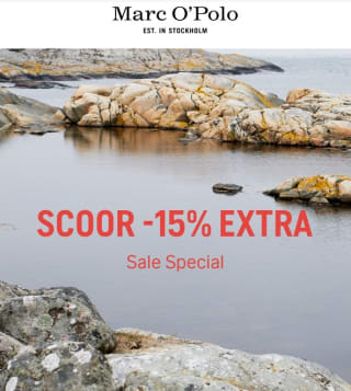 15% extra kassakorting op de sale van Marco O'Polo