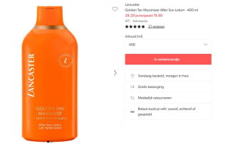 Lancaster Golden Tan Maximizer After Sun voor €28,20 bij Wehkamp