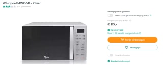 Whirlpool MWO 611 SL - Magnetron met Grill voor €115 bij Art & Craft