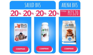 20% Dto. en snacks, champús y limpiadores marca BVS