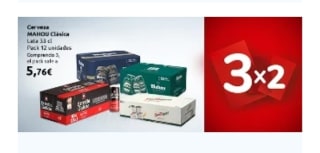 3×2 Cervezas en Carrefour.