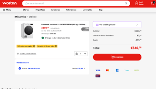 Lavasecadora LG puerta estética con motor direct drive por 540€