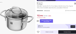 Cacerola Zwilling de acero inoxidable por 12.99€
