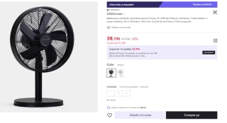 Mellerware Ventilador de Sobremesa Air Power 35 | 35W de Potencia | Oscilante | 3 Velocidades | 5 aspas metálicas 30 cm Diámetro | Aluminio | Caudal de aire fresco | Fácil transporte por 38.7€ (Cuenta Nueva 28.7€)