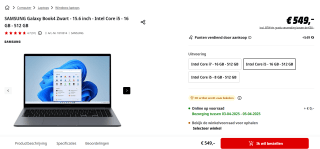 Samsung Galaxy Book4 NP750XGJ-KS2NL - Laptop - 15.6 inch voor €549 bij de Mediamarkt