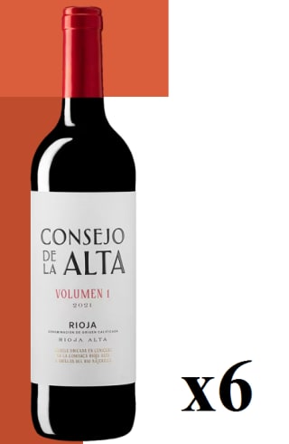 6 Botellas de Consejo de la Alta VOLUMEN 1 Crianza 2021 por 32€