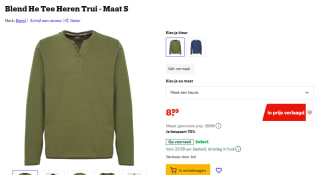 Blend He Tee herentrui (maat S) voor €8,99 bij Bol