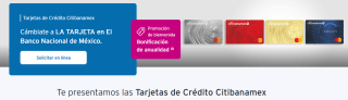 Nuevos clientes con 1 año de anualidad gratis en tarjetas Citibanamex