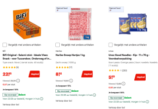 Tot 55% korting op snacks & drankjes bij Bol