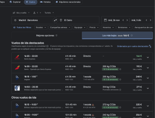 Vuelos Ida y vuelta Barcelona - El Cairo desde 166€