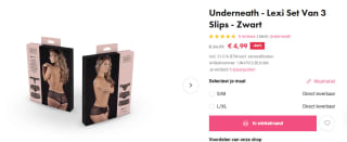 Underneath - Lexi Set Van 3 Slips voor €4,99 bij Easytoys