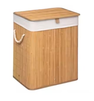 Cesto para la Ropa Sucia Bambu 60L Factory Cuadros por 11,85€