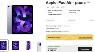 Apple iPad Air 2022 WiFi 256GB Paars voor €599 bij Amazc