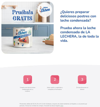 Prueba gratis la leche condensada por reembolso