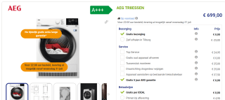AEG TR8ESSEN EcoLine 8000 serie AbsoluteCare - Wasdroger voor €699 bij Beterwitgoed