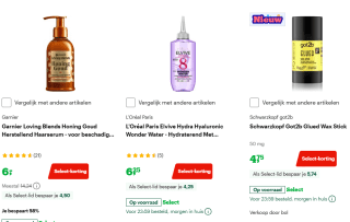Tot 80% select korting op haarverzorging & -styling producten bij Bol