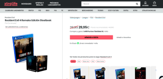 Resident Evil 4 Remake Edición Steelbook PS4 por 29,95€