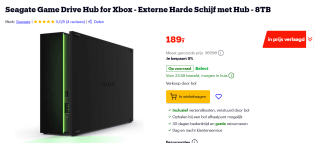 Seagate Game Drive Hub for Xbox externe harde schijf 8000 GB Zwart voor €189 bij Bol