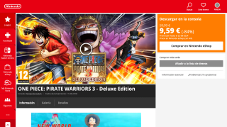 ONE PIECE: PIRATE WARRIORS 3 Deluxe Nintendo por 9,59€