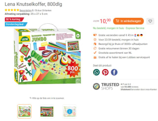 Lena Knutselkoffer, 800dlg voor €10 bij Lobbes