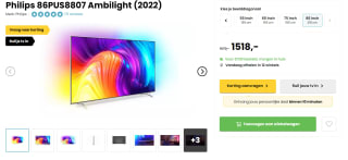 Philips 86PUS8807/12 - 86 inch - 4K LED - 2022 voor €1.518 bij HellotTv