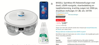 Bissell Spinwave R5 robot stofzuiger met dweilfunctie voor €249,99 bij Amazon
