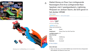 Disney Pixar - Cars Glow Racers Launch & Criss-Cross Glow Race Playset voor €28,69 bij Amazon