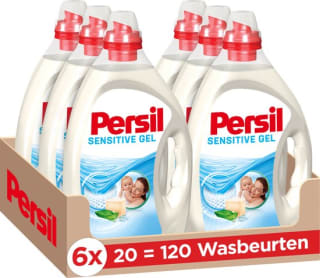 6x Persil Vloeibaar Wasmiddel Sensitive Gel 1000 ml voor €26,97 bij Bol.com