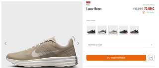 Nike Lunar Roam Herenschoenen voor €70 bij Snipes