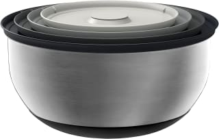 Prep&Store Schalenset met Deksels, Set van 4 Stuks, RVS voor€55,99 bij Amazon