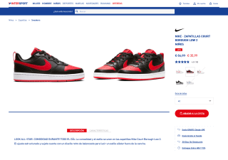 Zapatillas Nike Court Borough Low 2 Niños por solo 35,99€