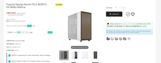 Fractal Design North FD-C-NOR1C-03 Malla Blanca por 147,19€