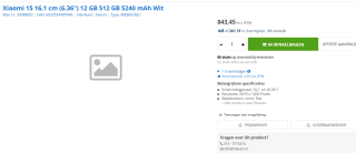 Xiaomi 15 - 12GB/512GB - wit voor €843,45 bij Max ICT