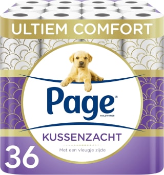 Page toiletpapier - 36 rollen - Kussenzacht wc papier (3-laags) - voordeelverpakking voor €14,99 bij Amazon
