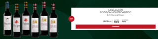 1 botella de Montegaredo Gran Selección 2021. + 1 botella de Montegaredo Gran Selección 2020. + 1 botella de Montegaredo Gran Selección 2017. + 1 botella de Montegaredo Crianza 2018. + 1 botella de Pirámide Crianza 2017. + 1 botella de Pirámide Crianza 2018. por 50€