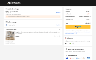 Silla oficina ergonómica brazos abatibles por 45,28€