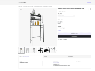 Estanteria Multiuso sobre Lavadora 3 Alturas por solo 17,92€
