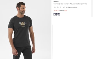 Camiseta de hombre Adventure Tee Lafuma por 18.45€