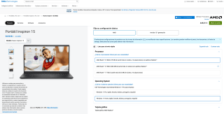 DELL Inspiron 15 Ryzen 5 7530 16GB RAM Windows 11 512GB SSD 15,6" IPS 120Hz por
