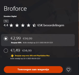 Broforce voor €2,99 in de Playstation Store