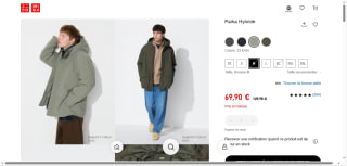 Parka Hybride Uniqlo à 69,90 €