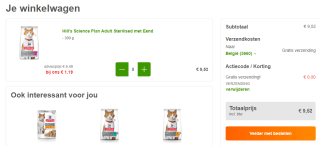 Hill's Science Plan Adult Sterilised met Eend 300 GR voor €1,19 per 300 gram