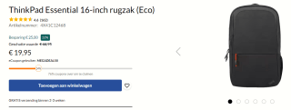 Lenovo LNV ThinkPad Essential Plus 16 Backpack Eco voor €19,95 bij Lenovo