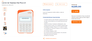 Lector de Tarjetas Clip Plus 2.0 a $255 en Chedraui